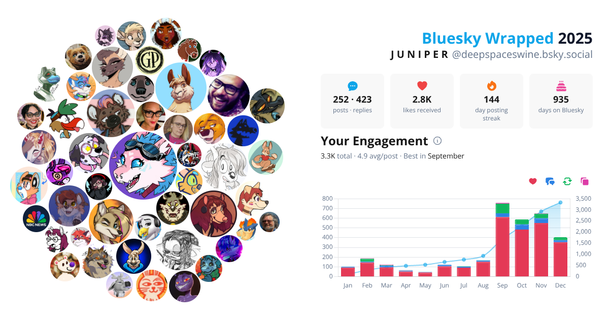 Your Bluesky Wrapped 2025 preview