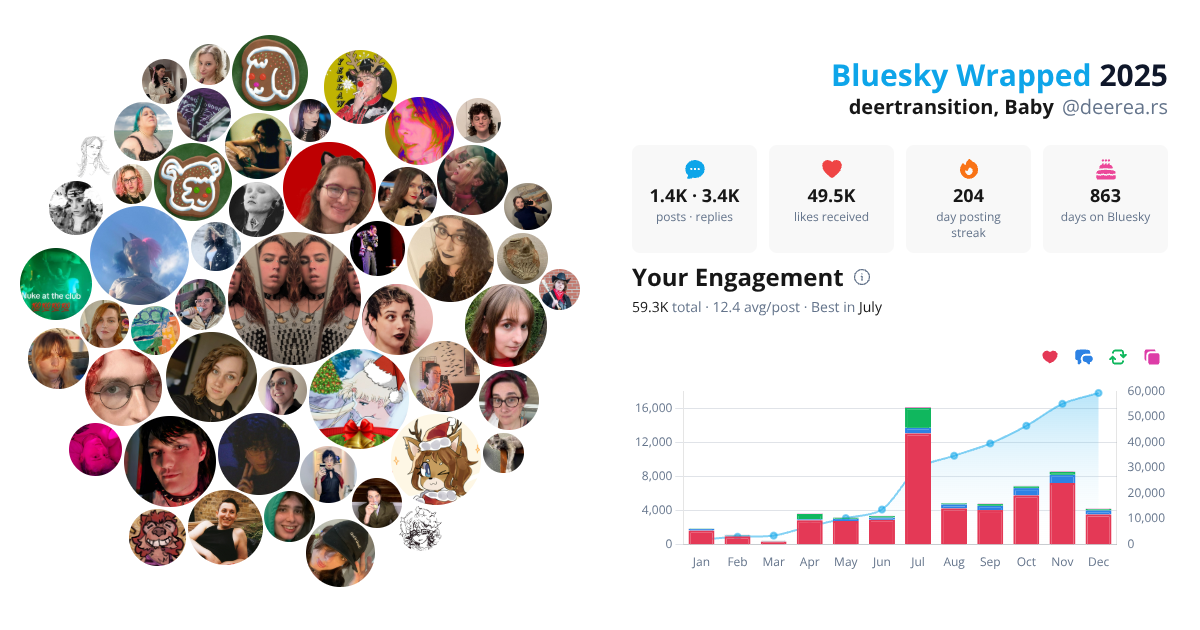 Your Bluesky Wrapped 2025 preview