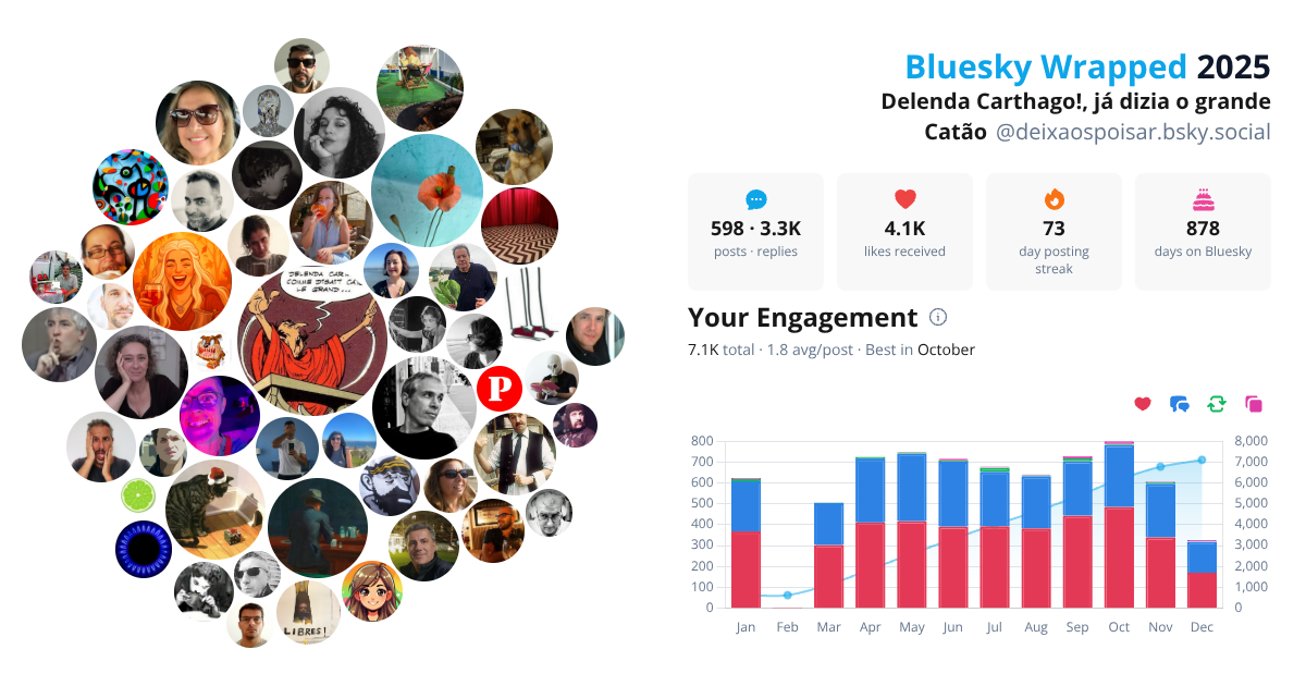 Your Bluesky Wrapped 2025 preview