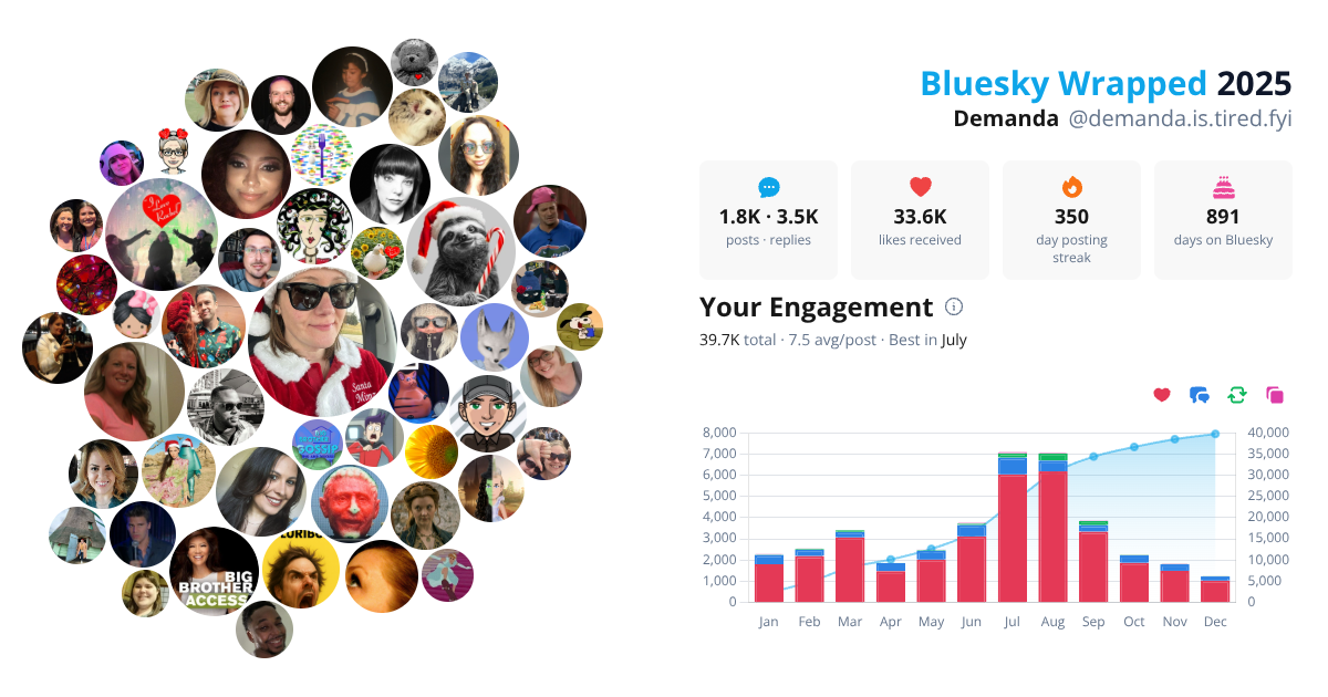 Your Bluesky Wrapped 2025 preview