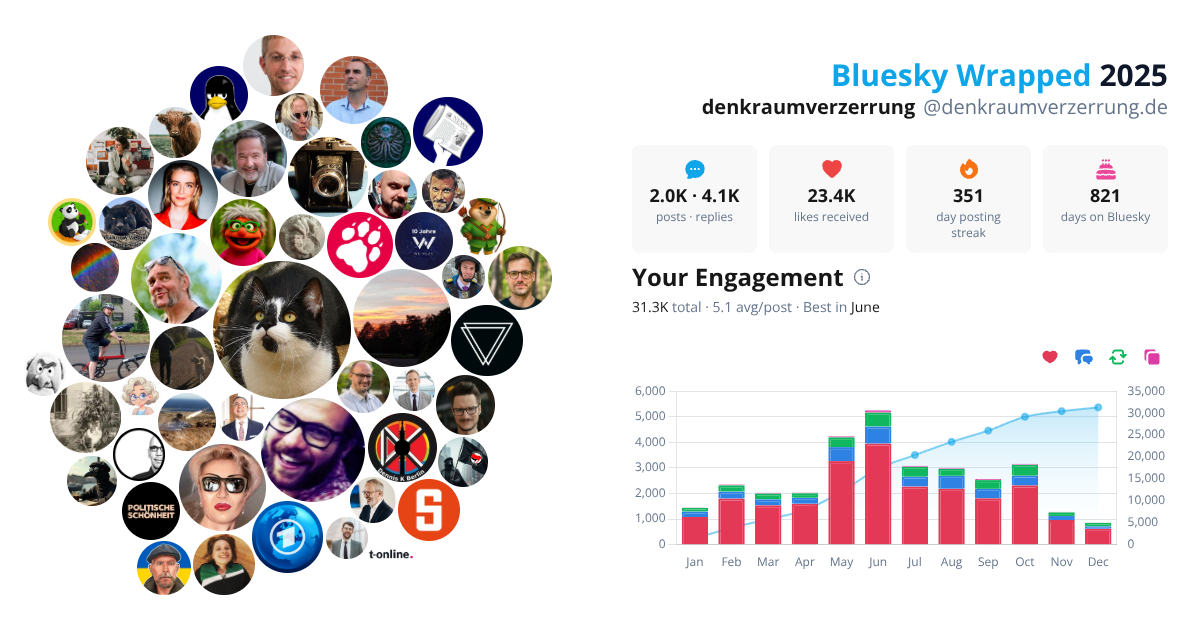 Your Bluesky Wrapped 2025 preview