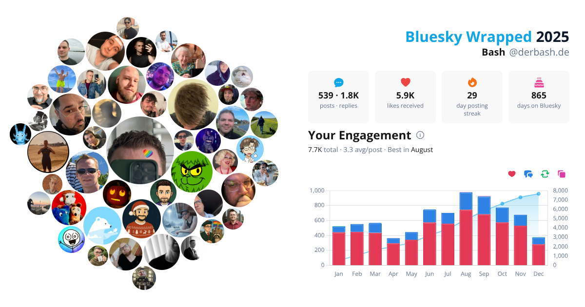 Your Bluesky Wrapped 2025 preview