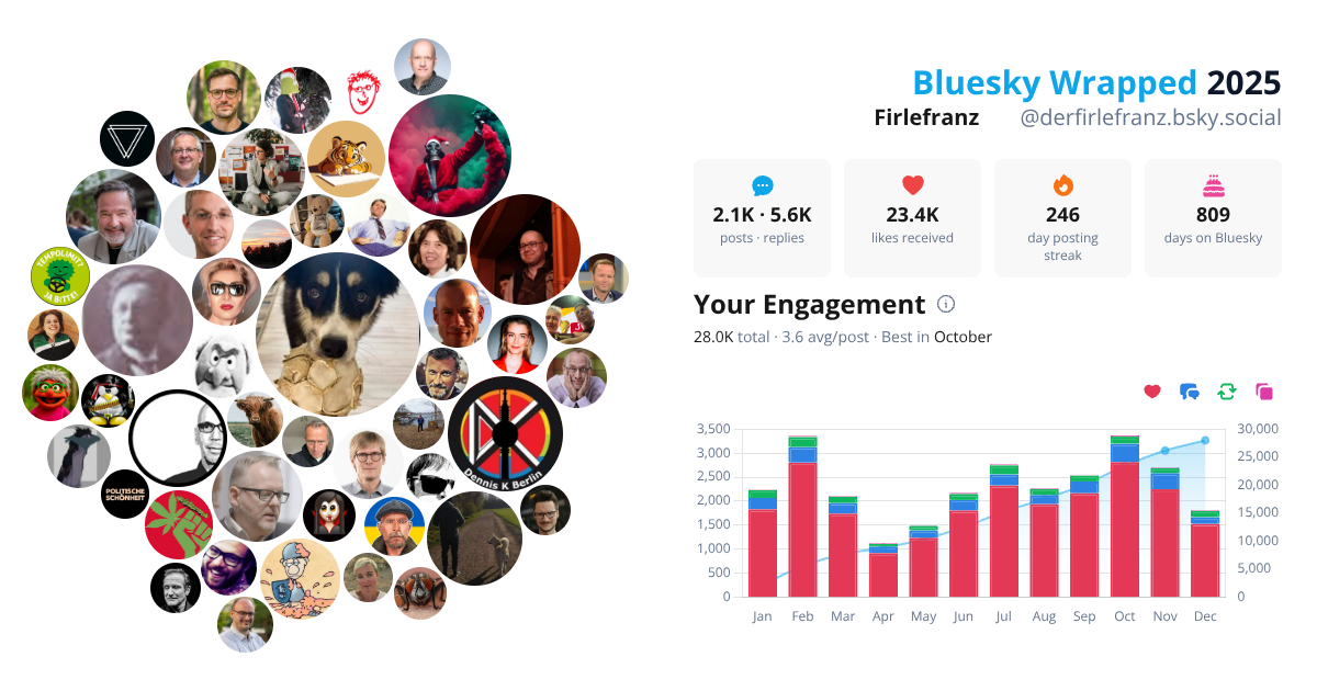 Your Bluesky Wrapped 2025 preview