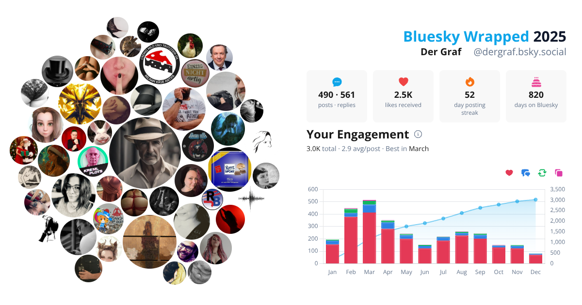 Your Bluesky Wrapped 2025 preview