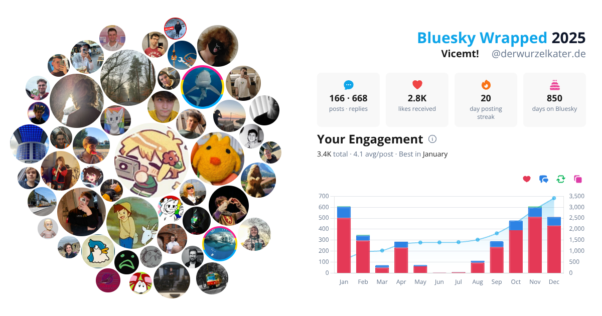 Your Bluesky Wrapped 2025 preview