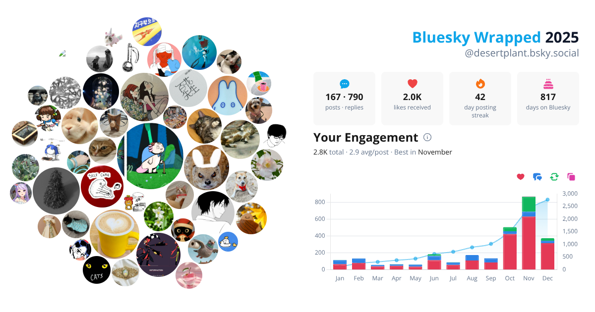 Your Bluesky Wrapped 2025 preview
