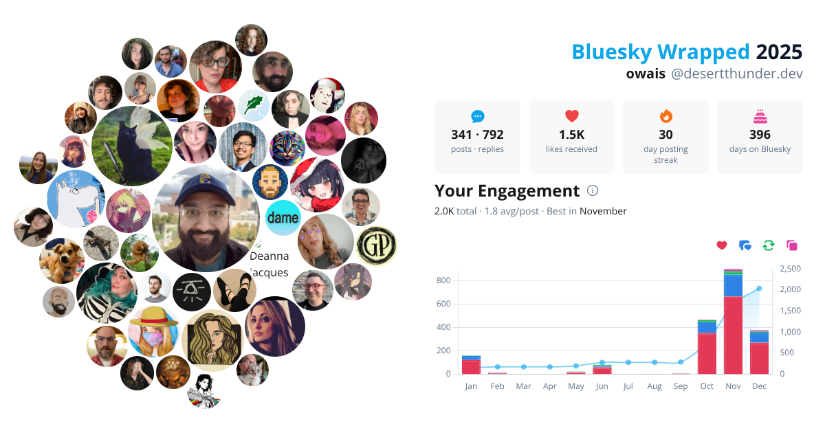 Your Bluesky Wrapped 2025 preview