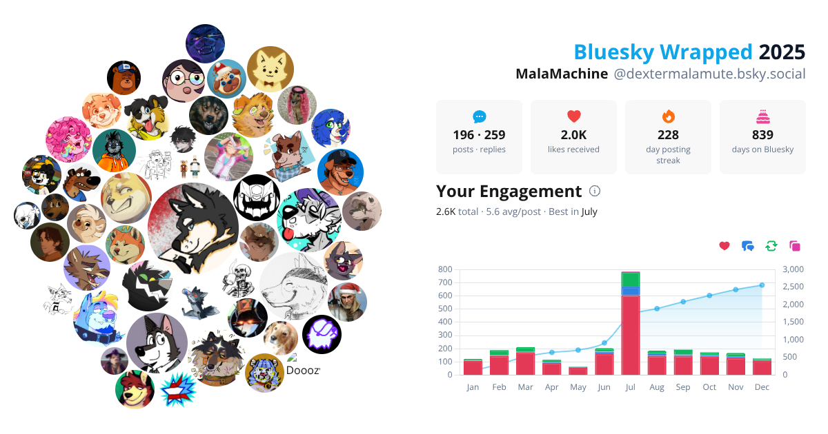 Your Bluesky Wrapped 2025 preview