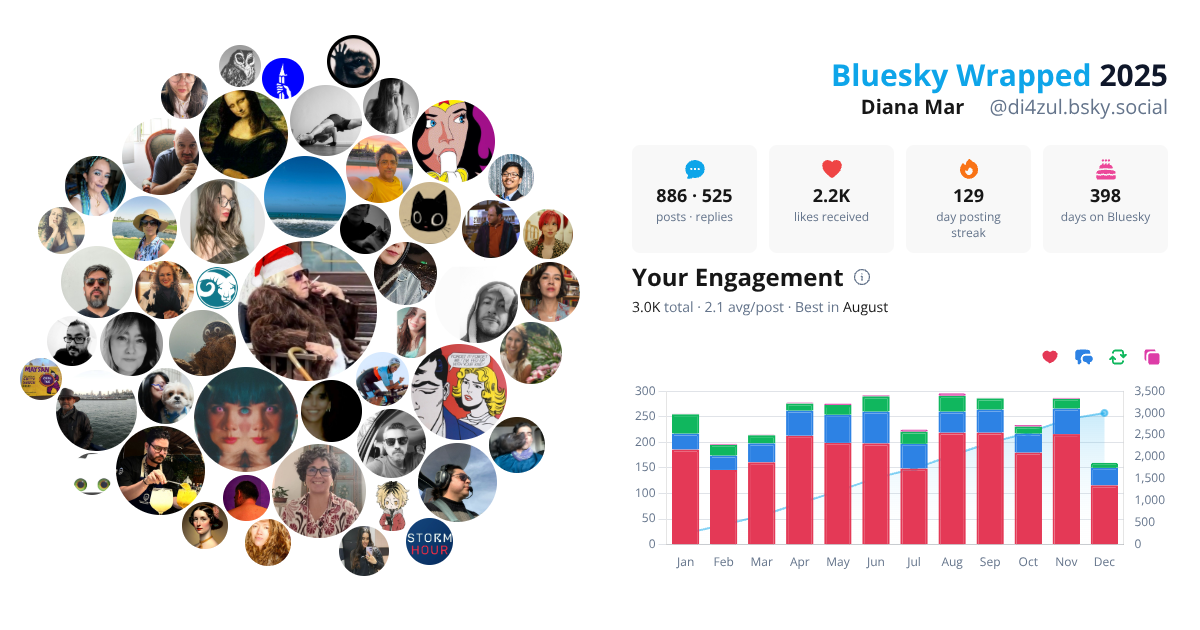 Your Bluesky Wrapped 2025 preview