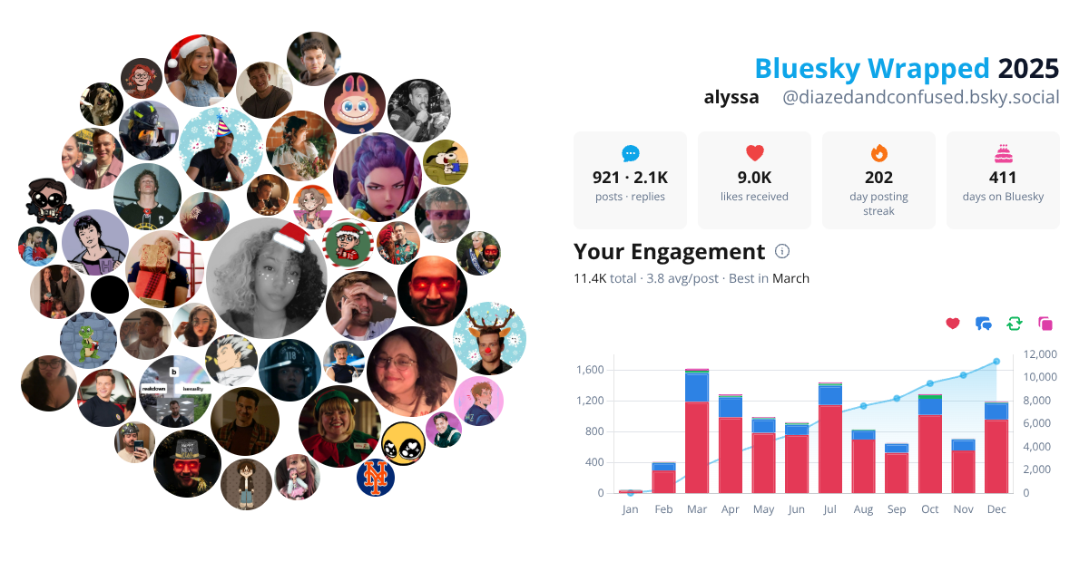 Your Bluesky Wrapped 2025 preview