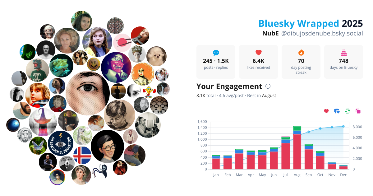 Your Bluesky Wrapped 2025 preview