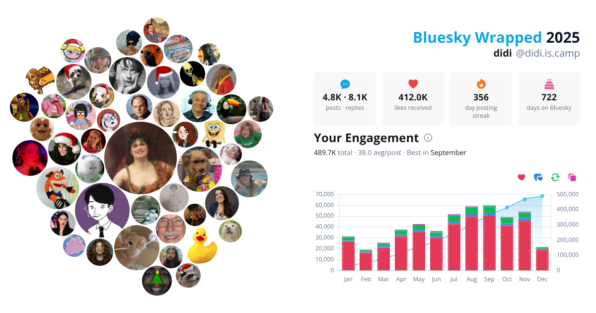 Your Bluesky Wrapped 2025 preview