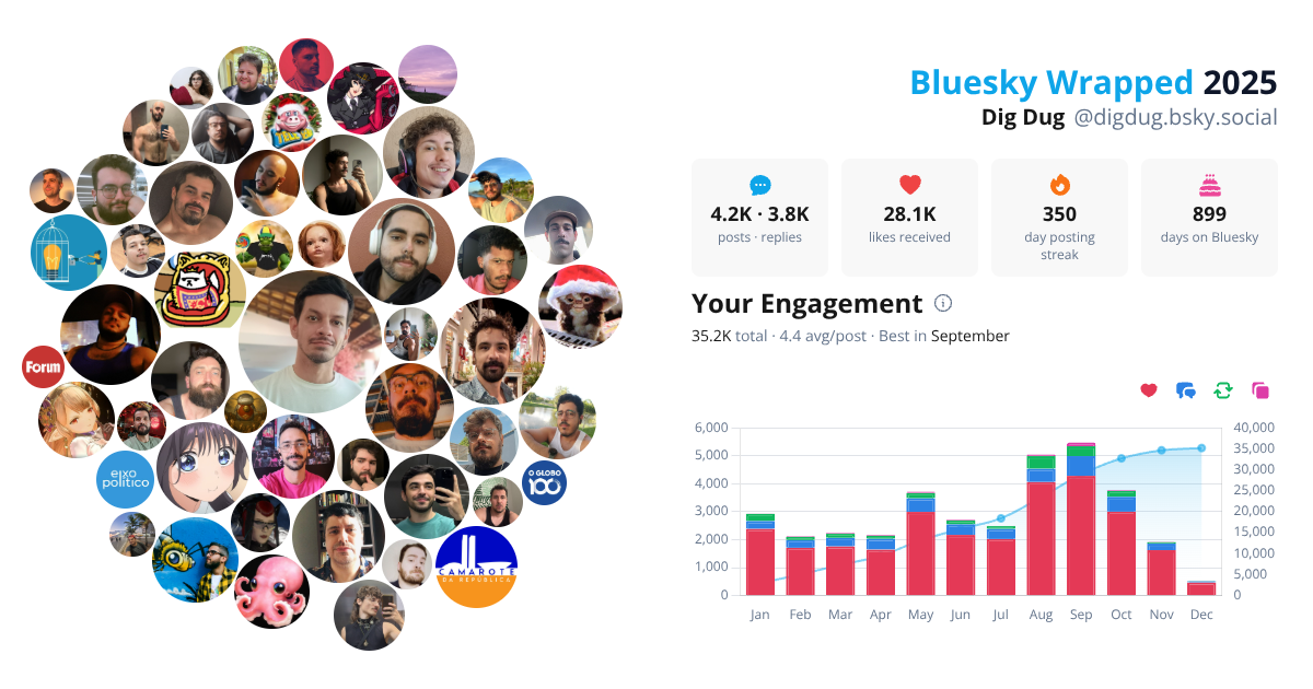 Your Bluesky Wrapped 2025 preview