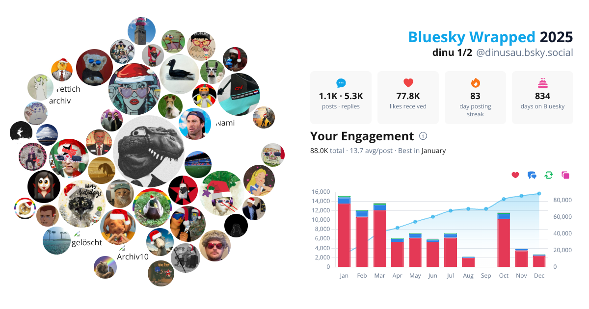 Your Bluesky Wrapped 2025 preview