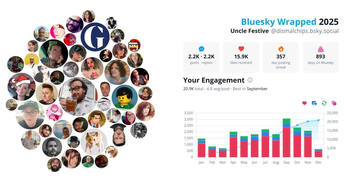 Your Bluesky Wrapped 2025 preview