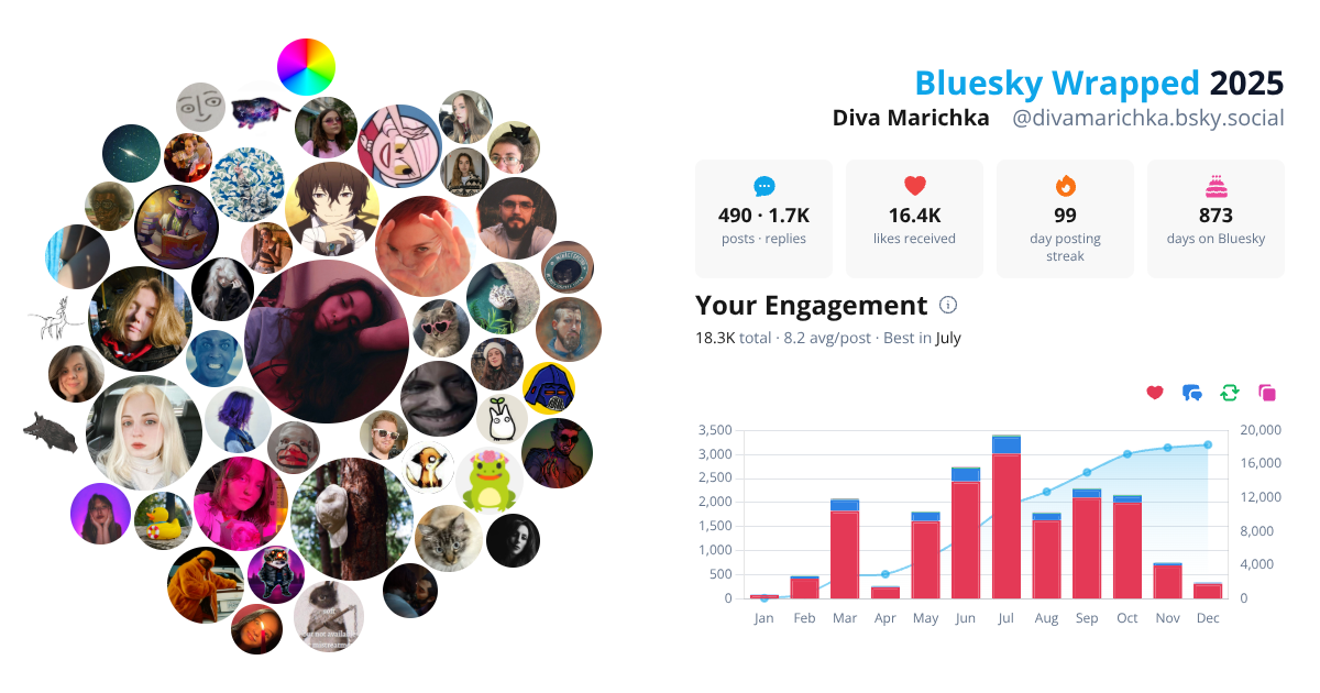 Your Bluesky Wrapped 2025 preview