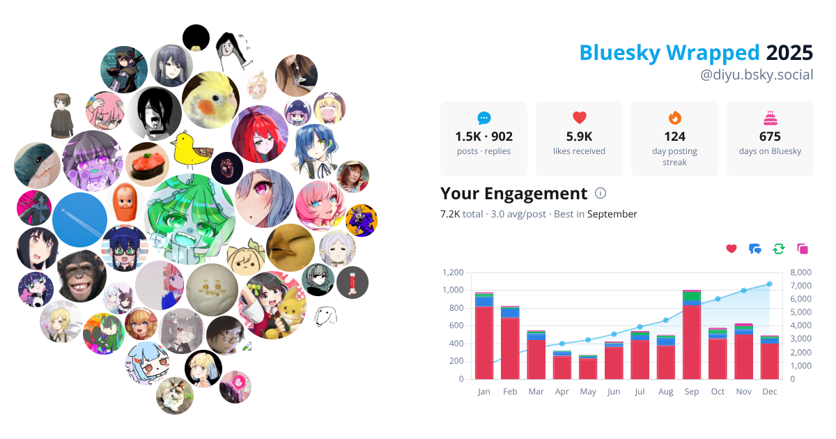 Your Bluesky Wrapped 2025 preview