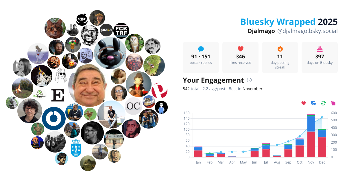 Your Bluesky Wrapped 2025 preview