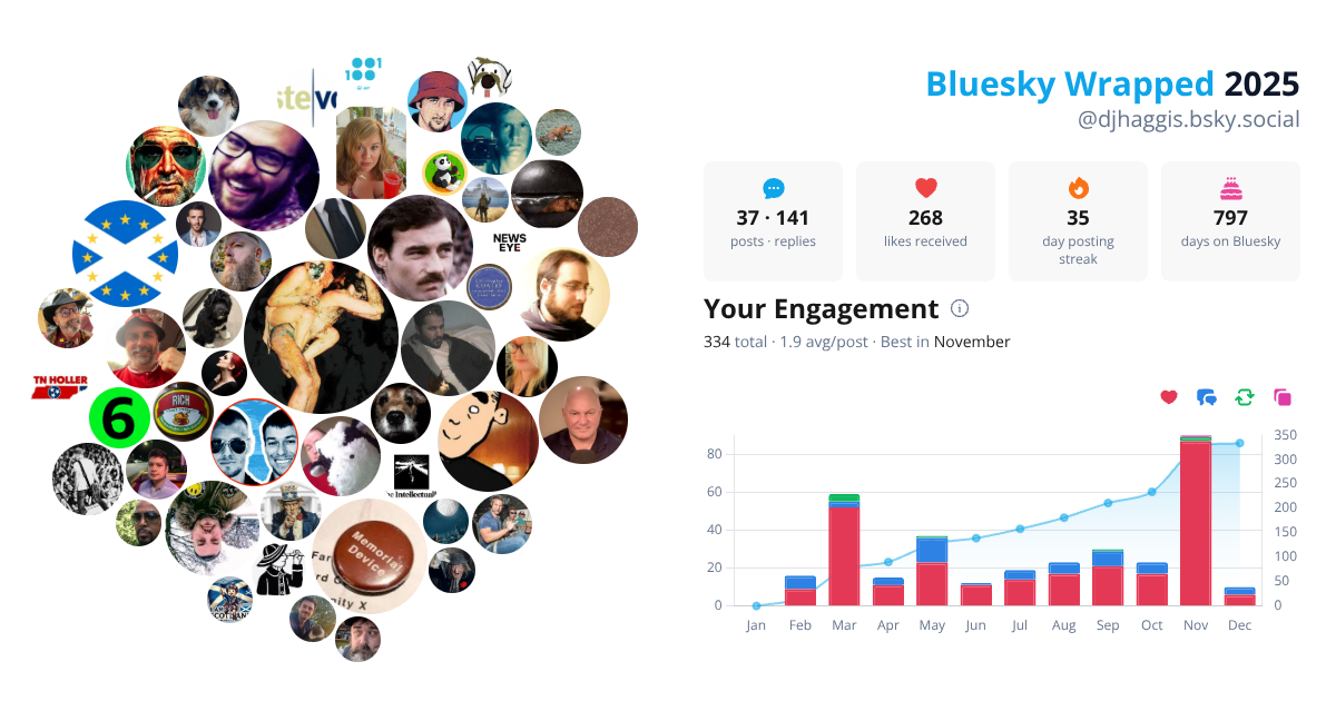 Your Bluesky Wrapped 2025 preview
