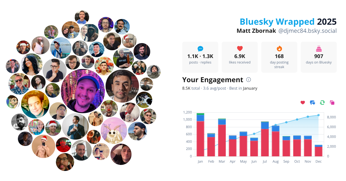 Your Bluesky Wrapped 2025 preview