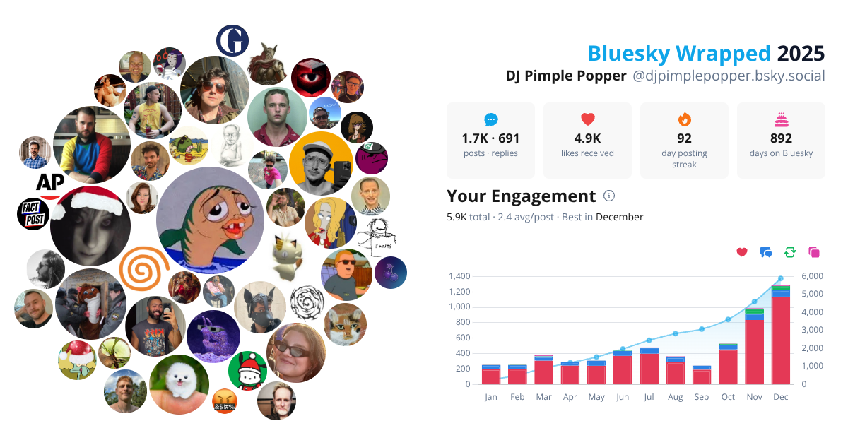 Your Bluesky Wrapped 2025 preview