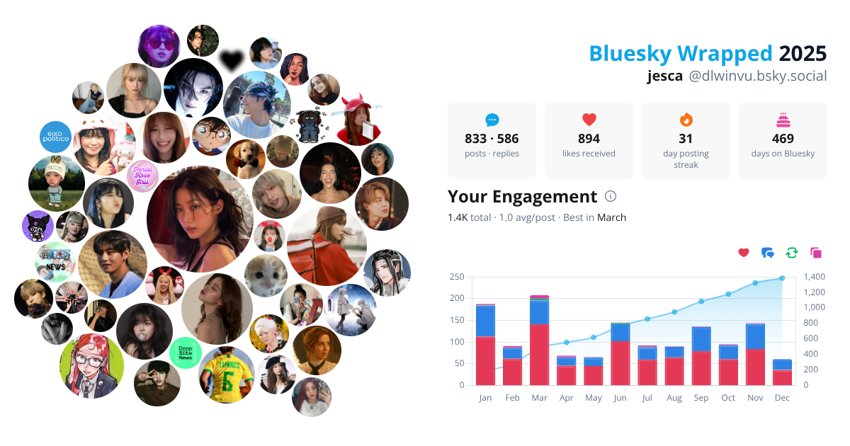 Your Bluesky Wrapped 2025 preview