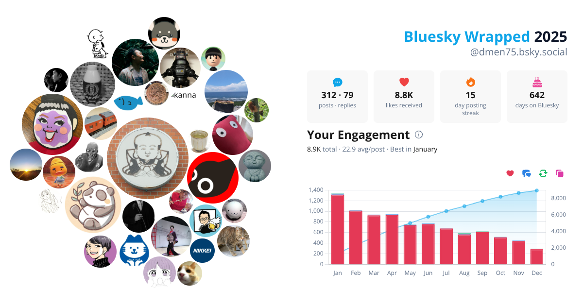 Your Bluesky Wrapped 2025 preview