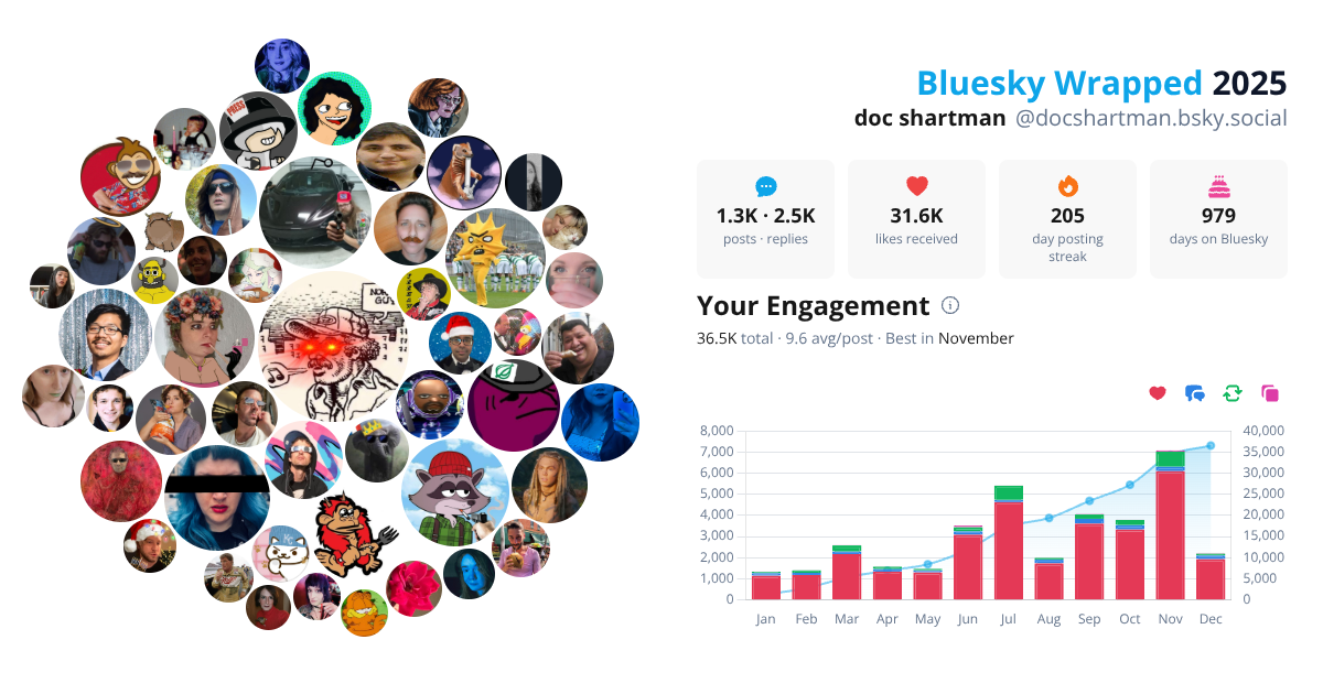 Your Bluesky Wrapped 2025 preview