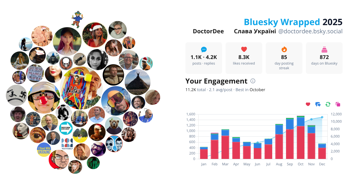 Your Bluesky Wrapped 2025 preview