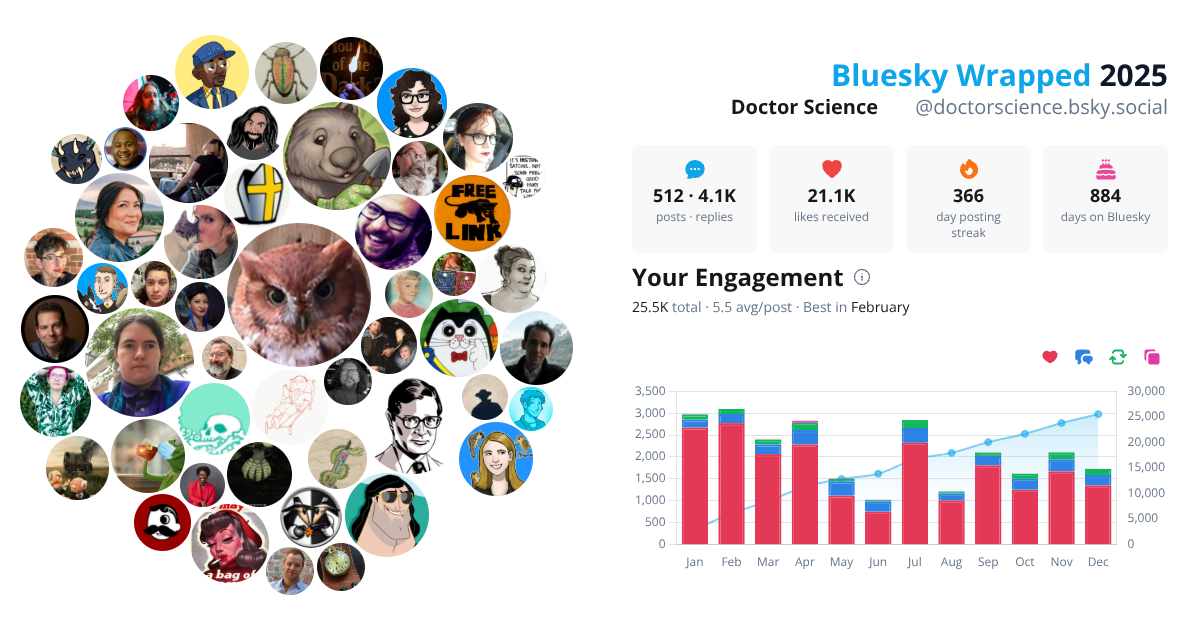 Your Bluesky Wrapped 2025 preview