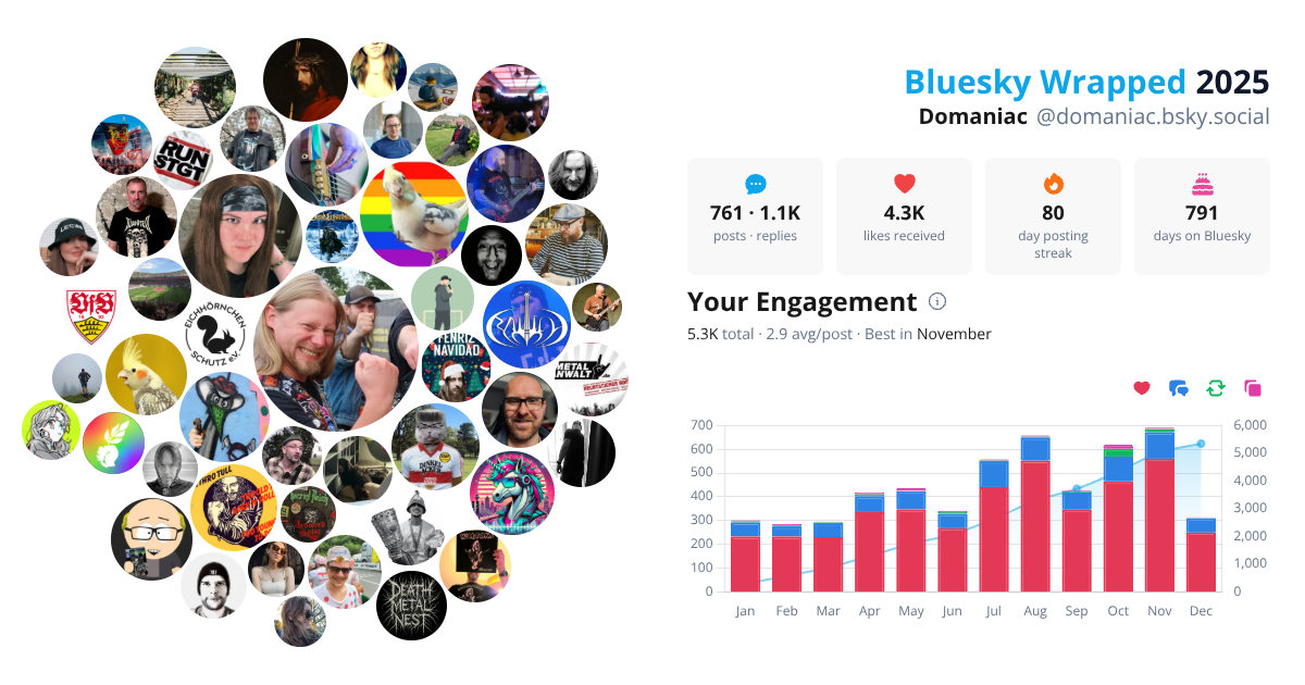 Your Bluesky Wrapped 2025 preview