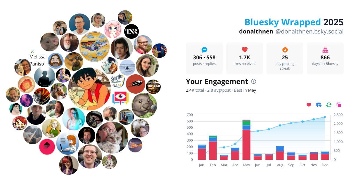 Your Bluesky Wrapped 2025 preview