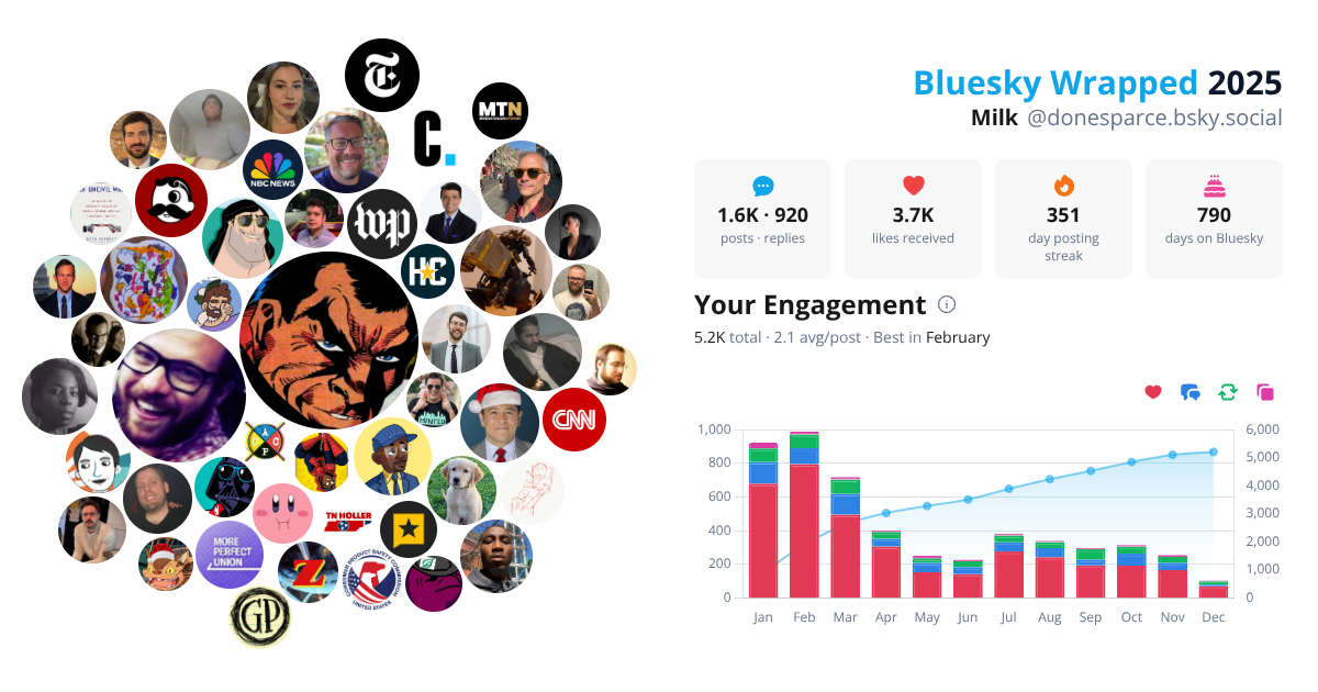 Your Bluesky Wrapped 2025 preview
