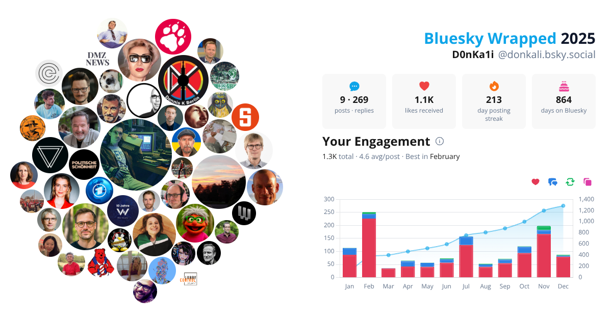 Your Bluesky Wrapped 2025 preview