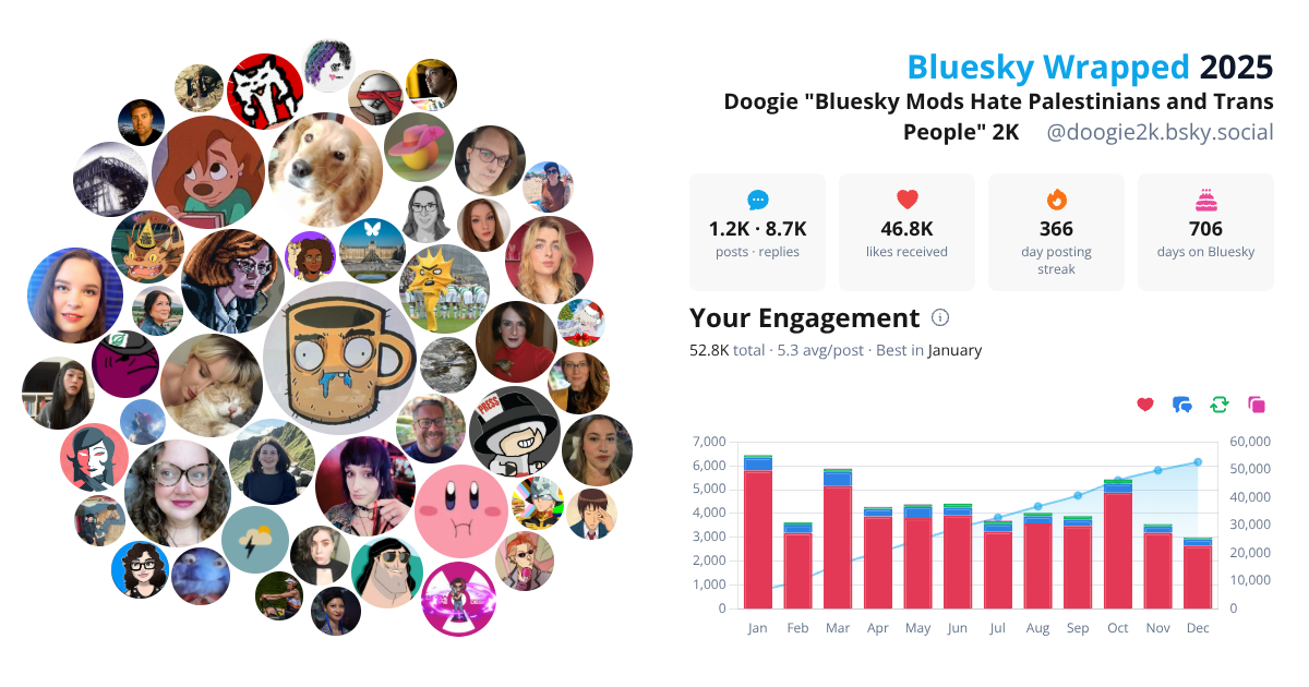 Your Bluesky Wrapped 2025 preview