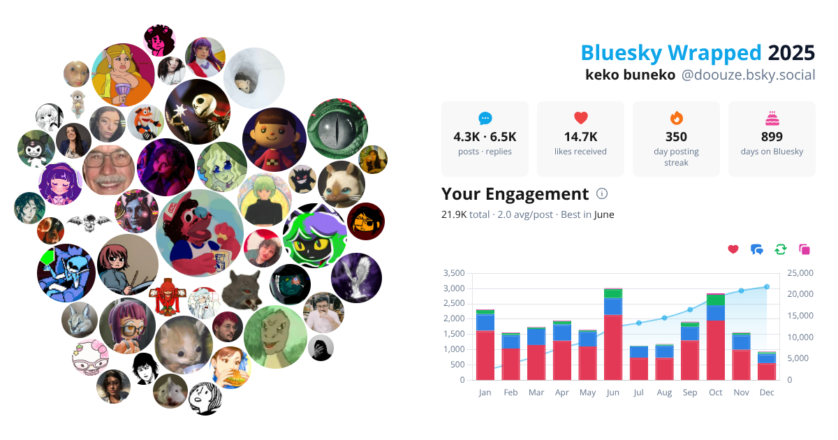 Your Bluesky Wrapped 2025 preview