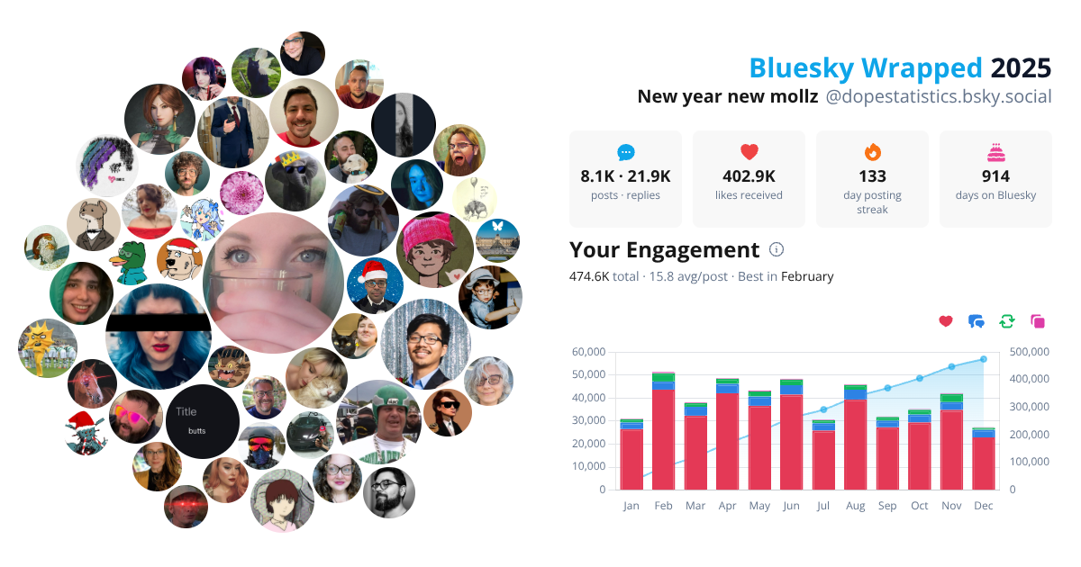 Your Bluesky Wrapped 2025 preview