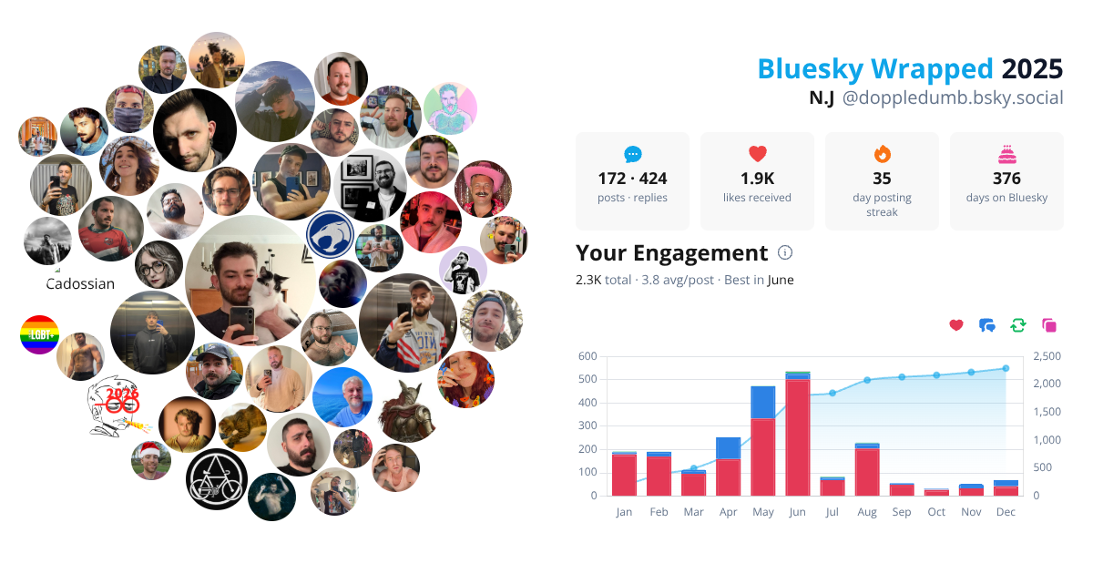 Your Bluesky Wrapped 2025 preview