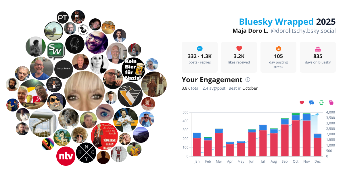 Your Bluesky Wrapped 2025 preview