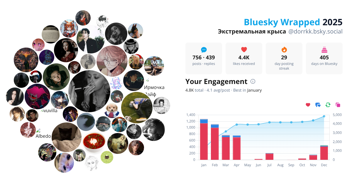 Your Bluesky Wrapped 2025 preview