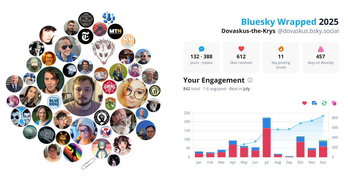 Your Bluesky Wrapped 2025 preview