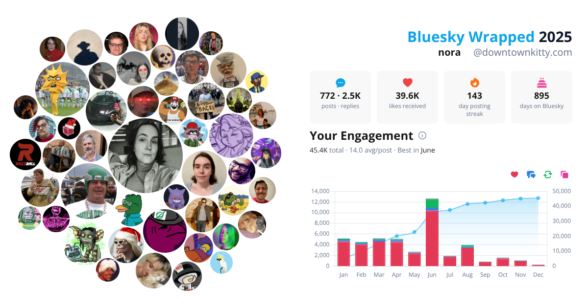 Your Bluesky Wrapped 2025 preview