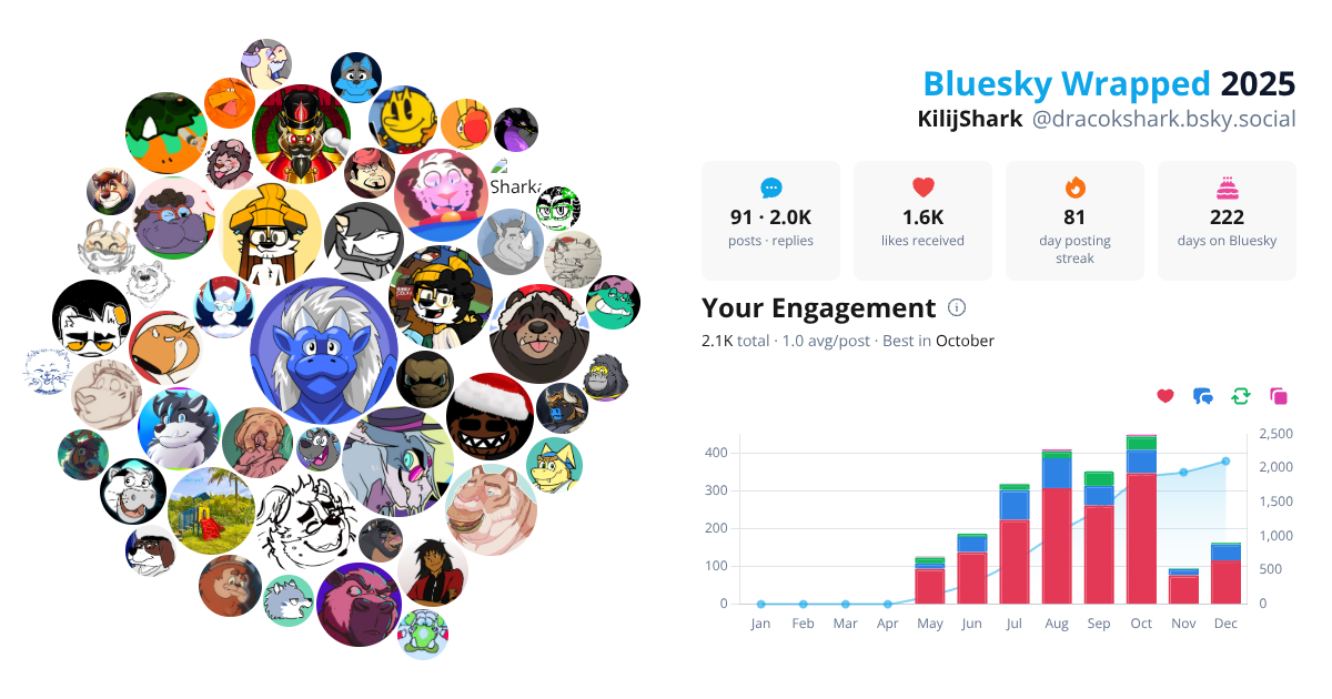 Your Bluesky Wrapped 2025 preview