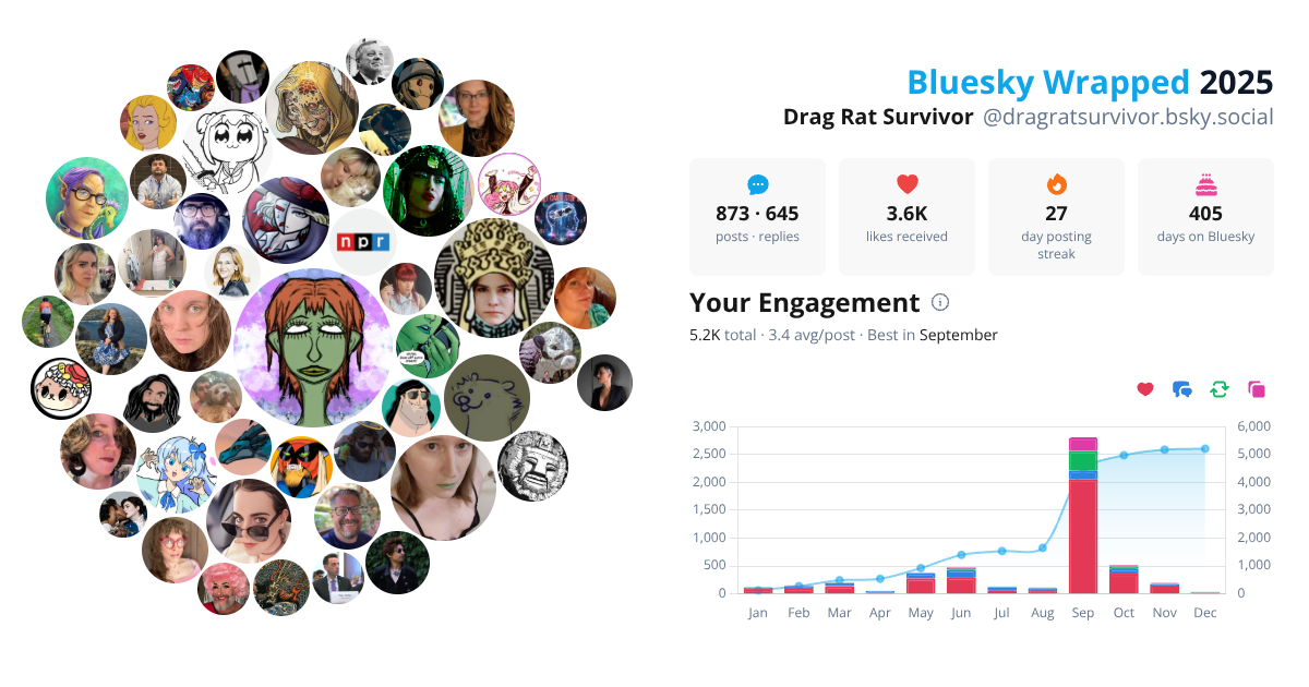 Your Bluesky Wrapped 2025 preview