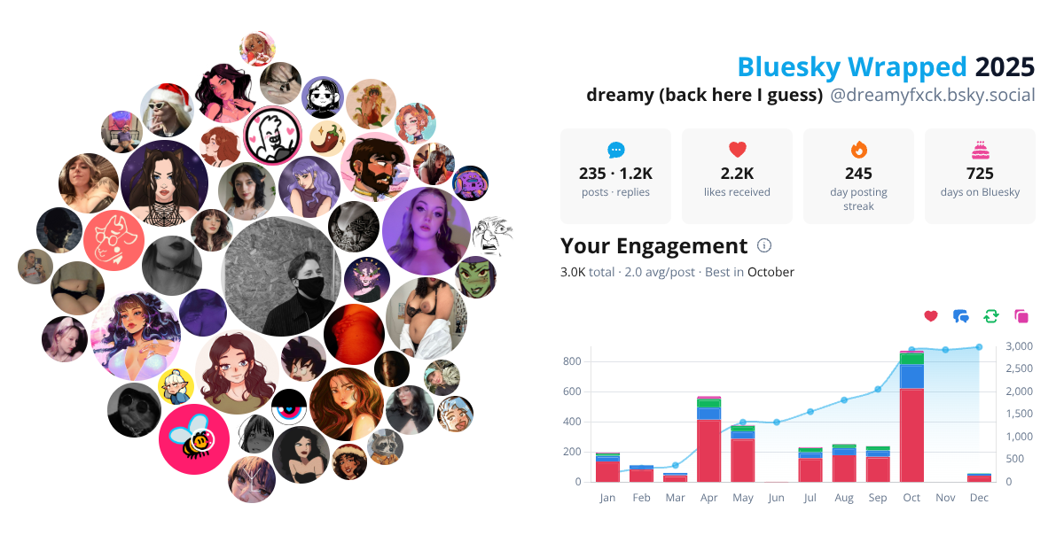 Your Bluesky Wrapped 2025 preview
