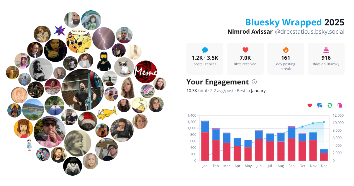 Your Bluesky Wrapped 2025 preview