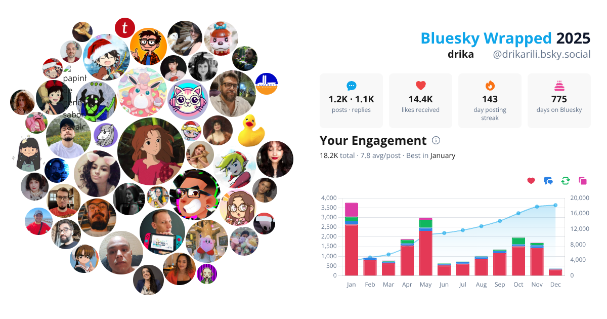 Your Bluesky Wrapped 2025 preview