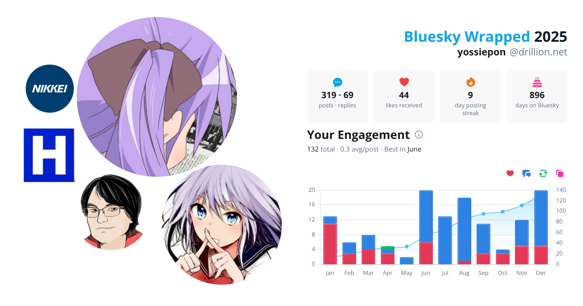 Your Bluesky Wrapped 2025 preview