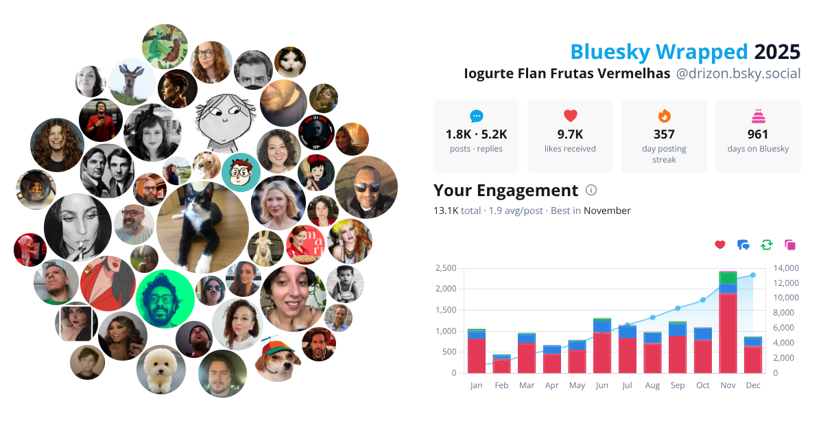Your Bluesky Wrapped 2025 preview