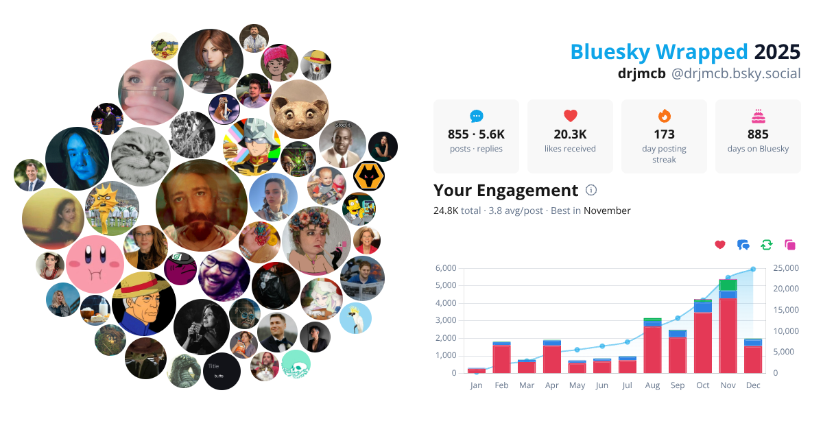 Your Bluesky Wrapped 2025 preview